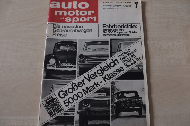 Deckblatt Auto Motor und Sport (07/1965)